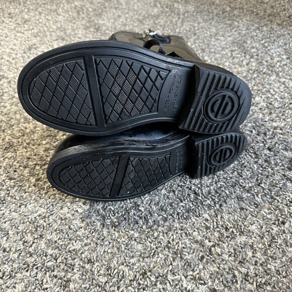 RED VALENTINO BLACK BOW MID-CALF RUBBER RAIN BOOTS SIZE 36 US 6 - Picture 6 of 10